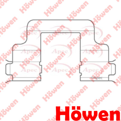 Fits Audi A3 TT A8 VW Scirocco Seat Leon Brake Pads Fitting Kit Rear Howen