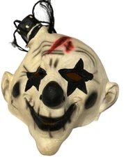 Killer Clown Halloween Mask Black & White Costume Cosplay Scary Mask Only Creepy