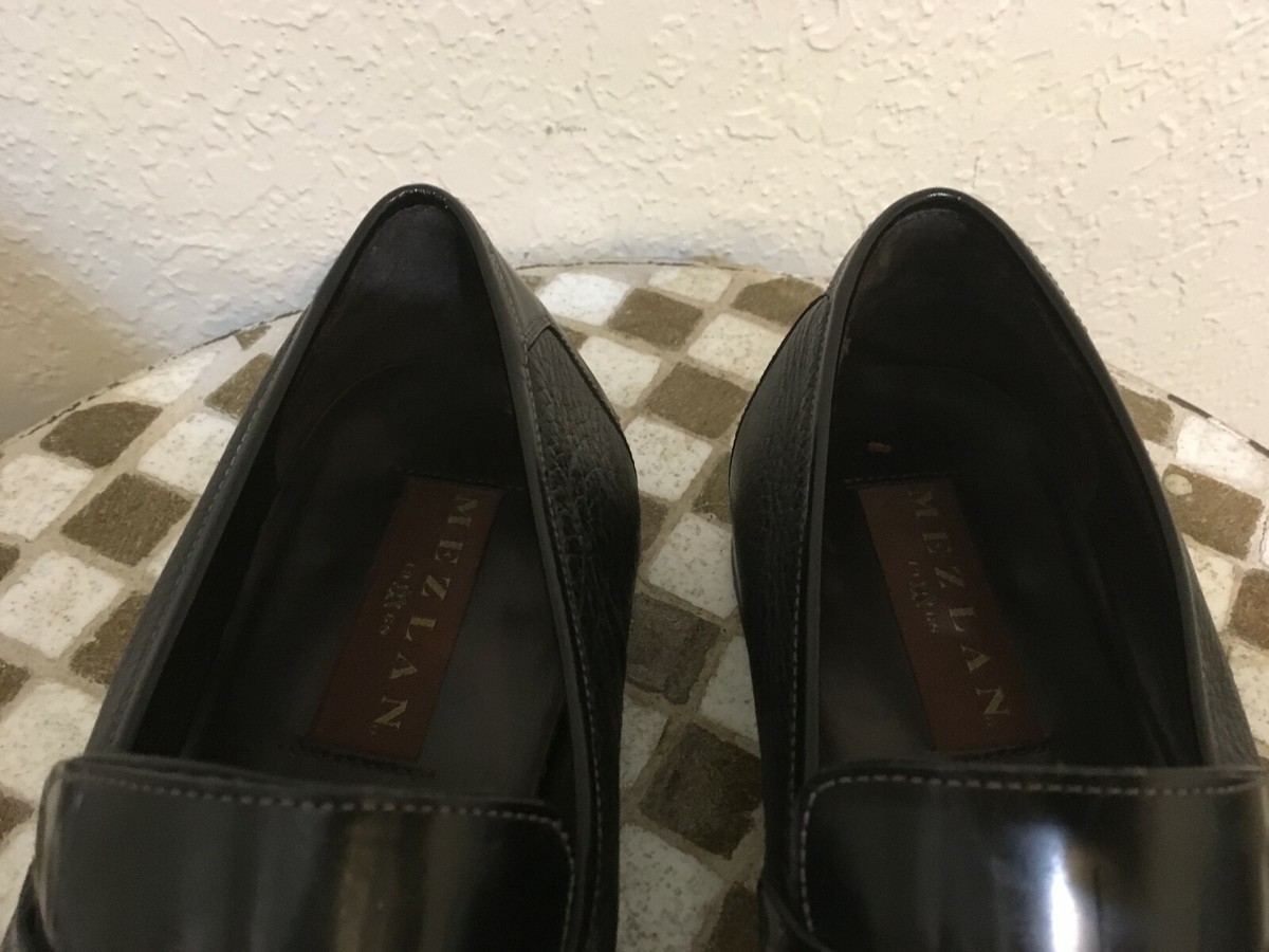 MEZLAN BLACK LEATHER LOAFERS 11.5 D | eBay