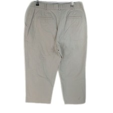 JM Collection Womens Casual Elastic Waisted Gray Cropped Capri Pants Size 8