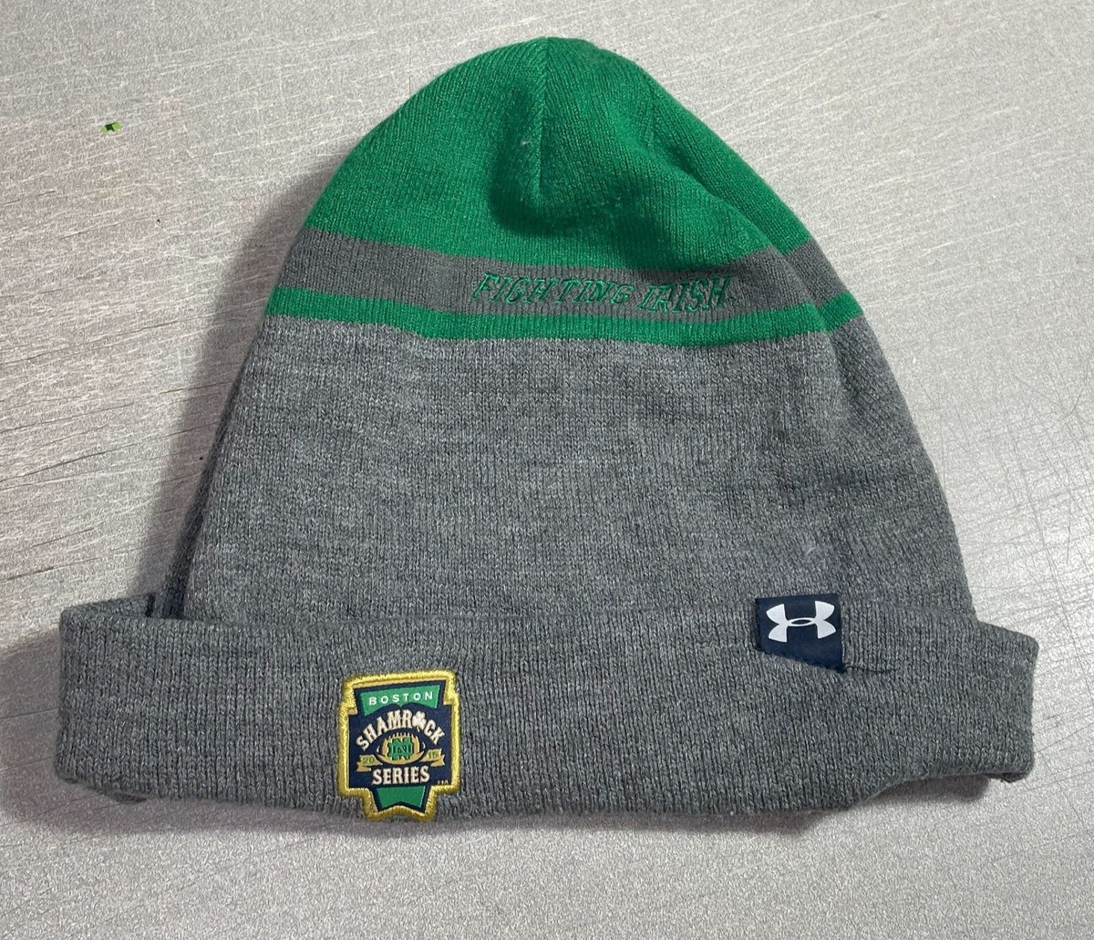 Notre Dame Irish Under Armour Knit Cap Shamrock Series Boston 2015