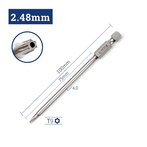 Long Reach Torx Star Hex Security Bit Set Tamper Proof Screwdriver Bits 1/4" - Picture 42 of 65