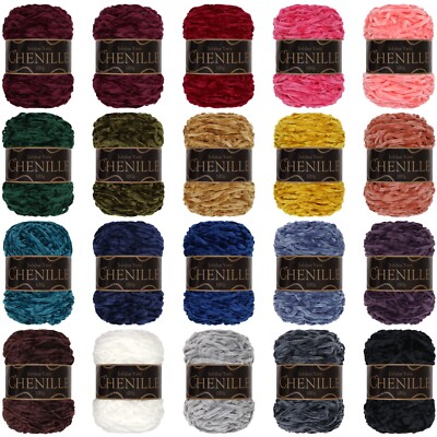 JubileeYarn Chenille Yarn - Polyester Worsted Cakes