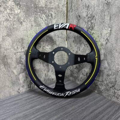 Vertex Evangelion Racing Steering Wheel EVAR Car | Black | Leather