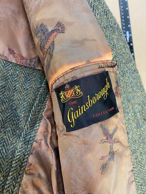 Early Vintage 40s 50s Harris Tweed Distressed Sports Coat Jacket