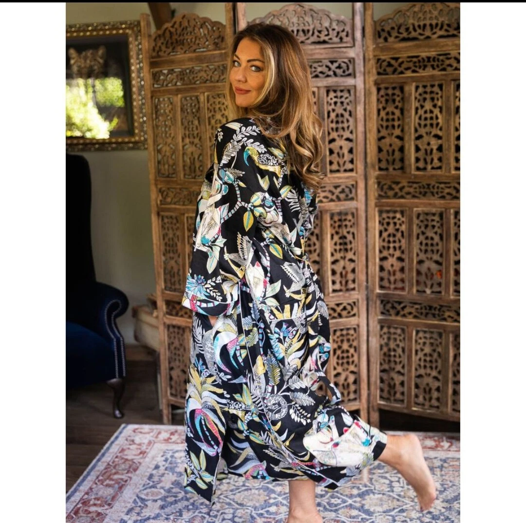 Indian Black Monkey Kimono Sets With Top Short Pant Kimono Dress Womens Clothing