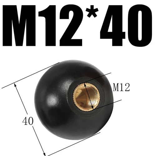 Schwarz /Rot Kugelknopf M4 M6 M8 M10 M12 M16 Kopf Griff Hebel Knopf Innengewinde - Bild 47 von 56