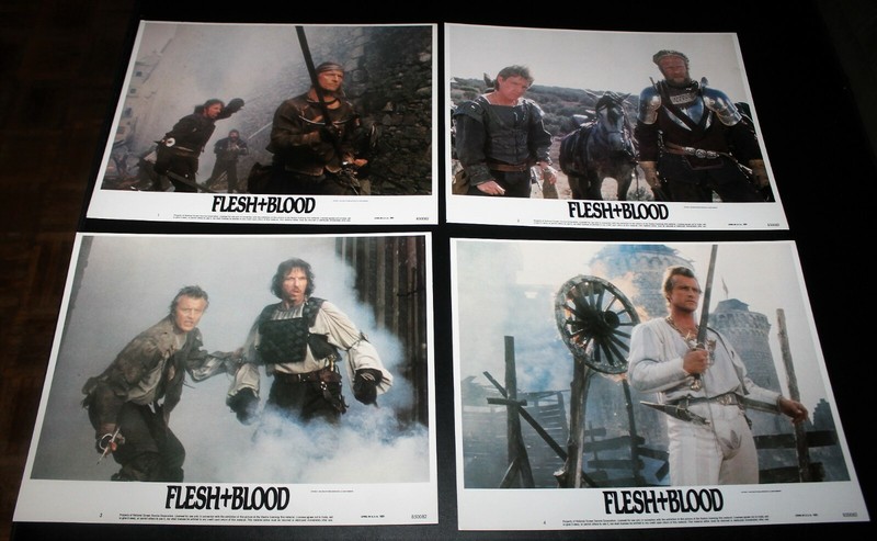 FLESH AND BLOOD Lobby Card Set Rutger Hauer, Jennifer Jason Leigh