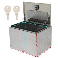 New 24 Aluminum Truck Underbody Atv Tool Box Flat Bed Rail Rv Storage Wlock