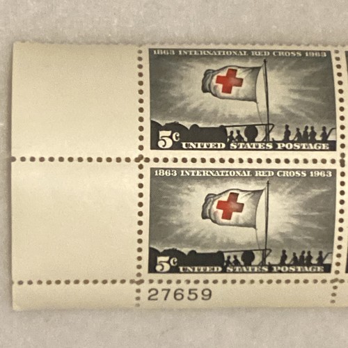 MINT US Postage, 1964 International Red Cross 1863-1963 Scott 1239 5¢, MNH - Picture 2 of 4