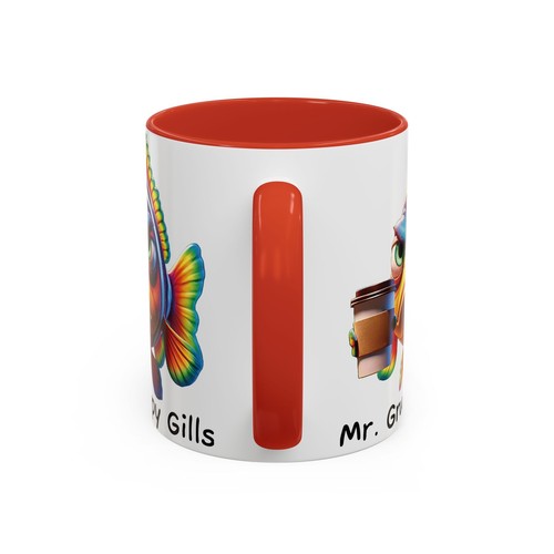 Tazza ceramica accentata Mr Grumpy Gills lavabile per microonde e lavastoviglie 2 lati - Foto 7 di 49