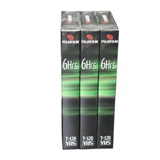 Lot Of 3 Fuji Film VHS Blank Video Tapes 6 hours HQ 120 High Quality