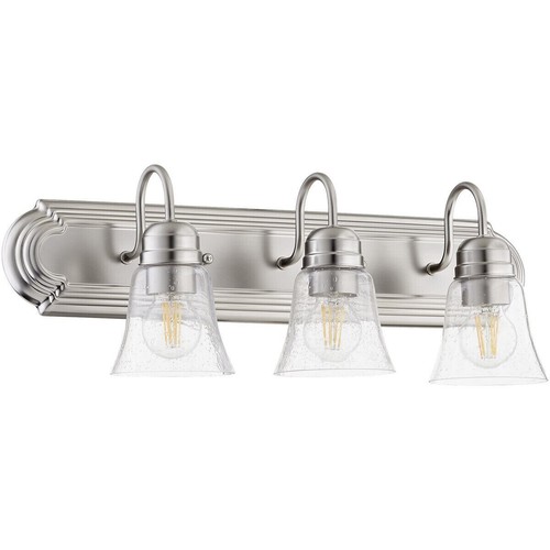 Quorum International 5094-3-265 Fort Worth Bathroom Vanity Light Satin Nickel