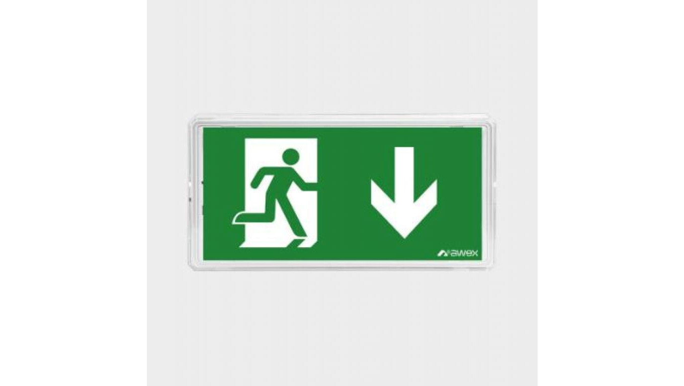 EXIT LED emergency luminaire 1W 130lm 1h single-purpose AT white ETE/1W/B /T2UK