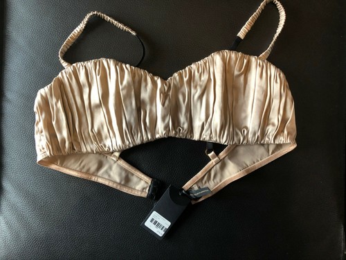 NWT KIKI de MONTPARNASSE sexy Silk Nude Bra + Thong picture pic