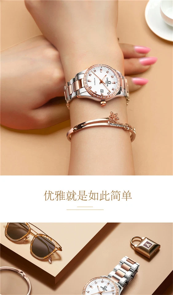 Carnival женщин автоматические механические часы 25Jewels со стразами платье часы Дата - Изображение 2 из 4