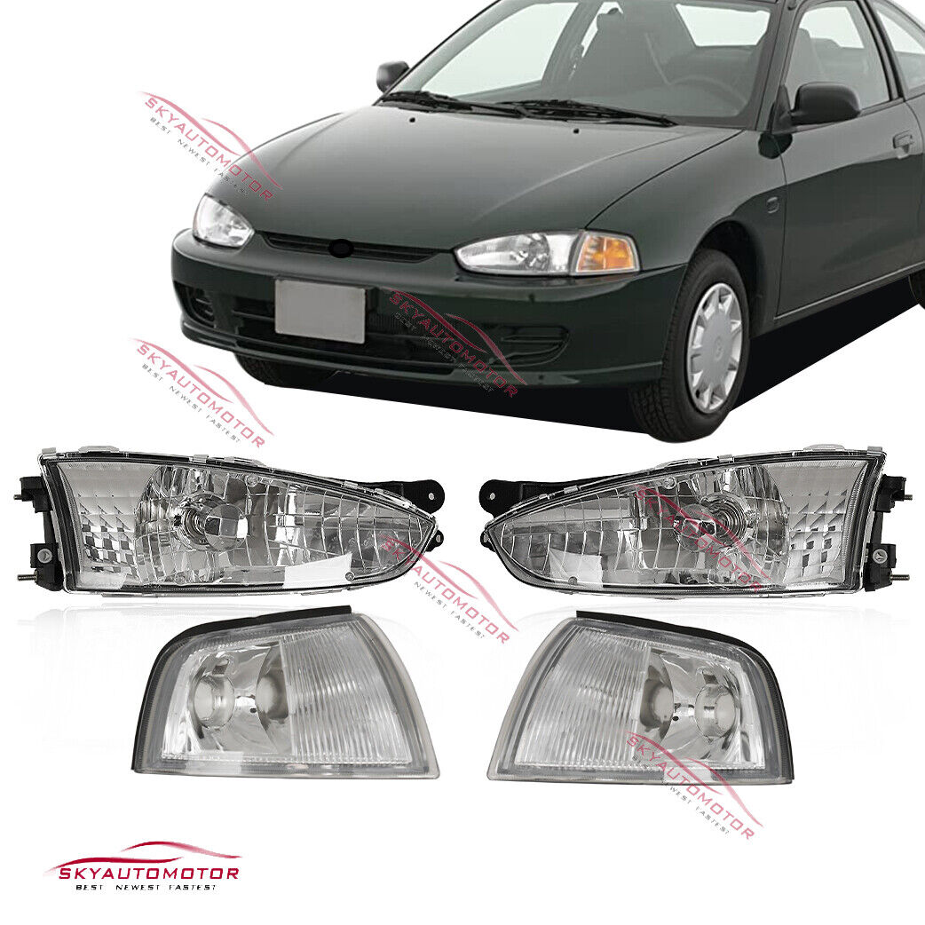 Fits 1997-02 Mitsubishi Mirage 2Dr Coupe Headlights Corner Fits 1997-02 Mitsubishi Mirage 2Dr Coupe Headlights Corner