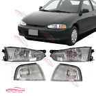 Fits 1997-02 Mitsubishi Mirage 2Dr Coupe Headlights Corner Lamps Chrome Set 4pcs (For: Mitsubishi Mirage)