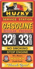 HUSKY GAS STATION PRICE GALLON OLD PUMP SIGN REMAKE ALUMINUM SIZE OPTIONS