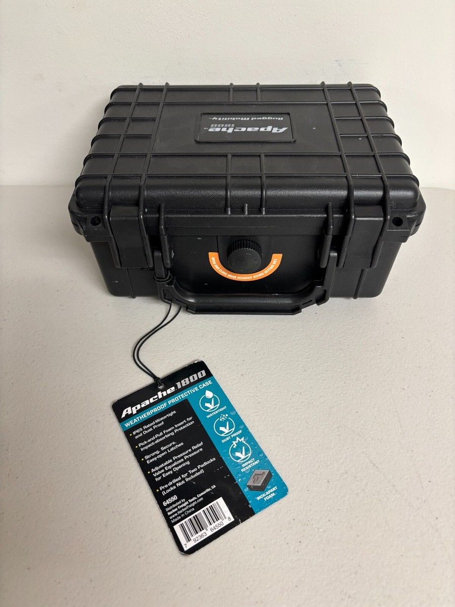 APACHE 1800 Weatherproof Protective Case, Small, Black | eBay