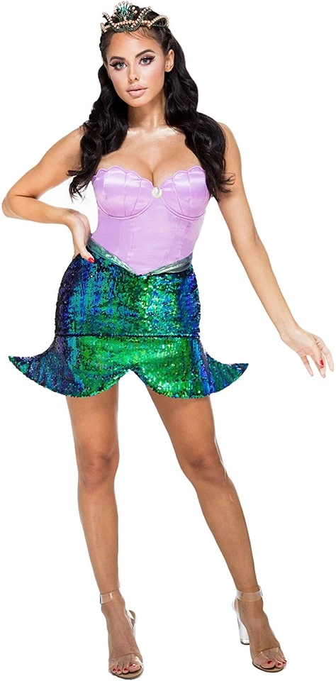 Melonhopper 270996 女式 Sea Queen 美人鱼服装 M 码(跑步较小) — 第 2/3 张图片