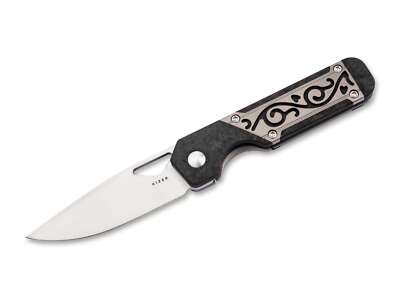 Kizer Mini Militaw S45VN Carbon Titan Milled Vine Window Taschenmesser Ki3634SA4