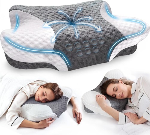 Cervical Neck Pillows with Memory Foam - Neck Pillows for Pain Relief Contour