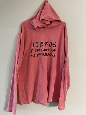Jonas Brothers Happiness Begins Tour Pink Hoodie 2019 Band Hoodie Medium L