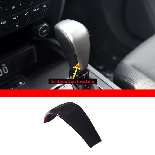 Gloss Black Inner Gear Shift Knob Cover Trim Decor For Ford Ranger T6/T7 2015-18 - Picture 2 of 7
