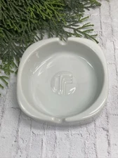 Retro 1970s/1980s Beige Ceramic Ashtray  Vintage Home Decor   Unmarked 3 1/4”