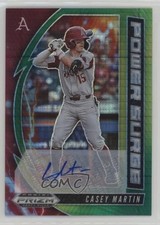 2020 Prizm Draft Picks Power Surge Green & Yellow Hyper Casey Martin Auto 13jg
