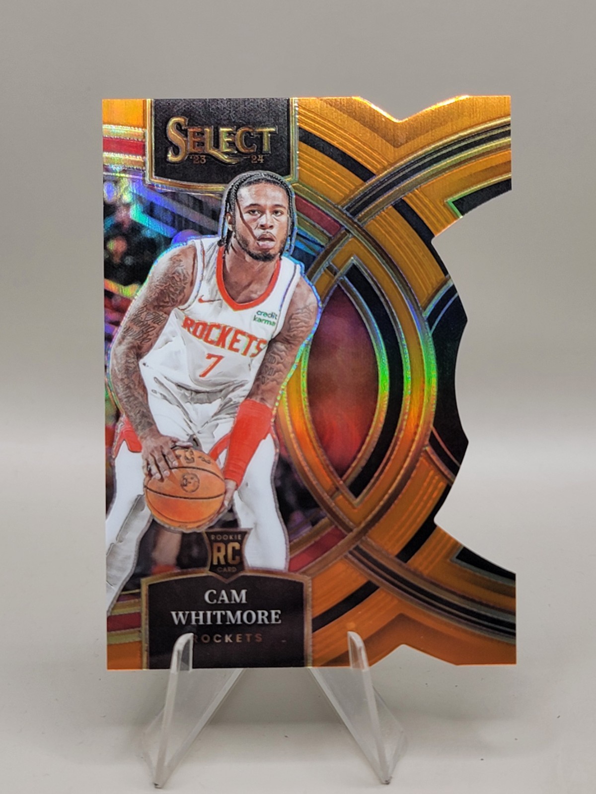 Panini 2023-24 Select Orange Prizm Die-Cut Cam Whitmore RC #118 /65 Rockets