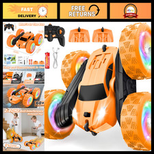 4WD Remote Control Car for Kids 6-12, Double Sided Stunt Vehicle, USB-C Battery,