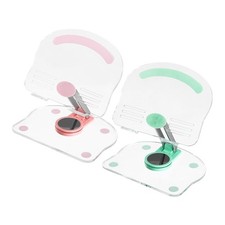 2 PCS Acrylic Tablet Stand,Acrylic Tablet Holder Adjustable Foldable,Green Pink