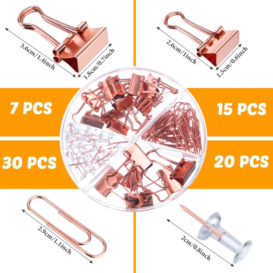 12.6 x 9 Inch Small Desktop Cork Board with Stand Rose Gold Bulletin Memo Mes... - Image 4 of 4