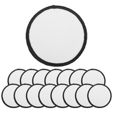2X(16 Pieces Sublimation Patch Blanks Quality Fabric Iron-on Circular Blank5058