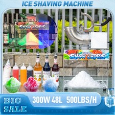 Durable & Efficient 48L500LB/H Commercial Ice Shaving Machine Ice Crusher Device