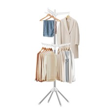 Clothes Drying Rack,Folding Clothes Drying Tree, 2 Layer with 6 Rotatable Arm...