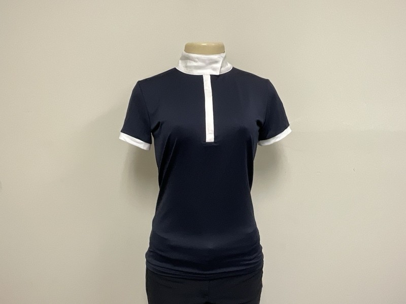 Lotus Romeo Women's Navy Short Sleeve Riding Shirt Size S NWT Equestrian