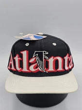 NEW Vintage Rare Atlanta Falcons 1990s Spellout Logo 7 NFL Sports Hat Snapback 