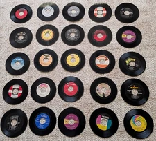 Twenty-Five 45s from 1964-69 - Lot 7-12 - in sleeves, but all need cleaned!
