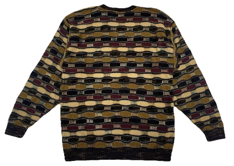 Suéter Bachrach Para Hombre XL Delgado Tejido 3D Colores Neutros De Colección EE. UU. Foto 2 de 4