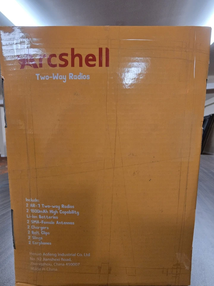 Arcshell AR-7  UHF Transceivers Two Way Radios 2pack - Image 2 of 2