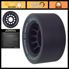 High-Performance 43mm x 62mm Roller Skate Wheels - 4 Pack, Black 95A, Smooth Rid