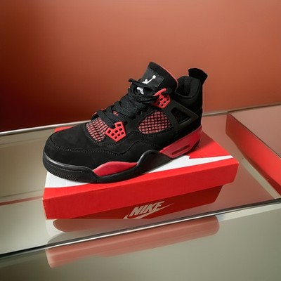 Air Jordan 4 Retro Red Thunder Men's 9.5 Mid Top Sneaker Shoes Nike CT8527-016