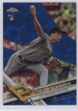 2017 Topps Chrome Blue Wave Refractor 13/75 Tyler Glasnow #189 Rookie RC 09if