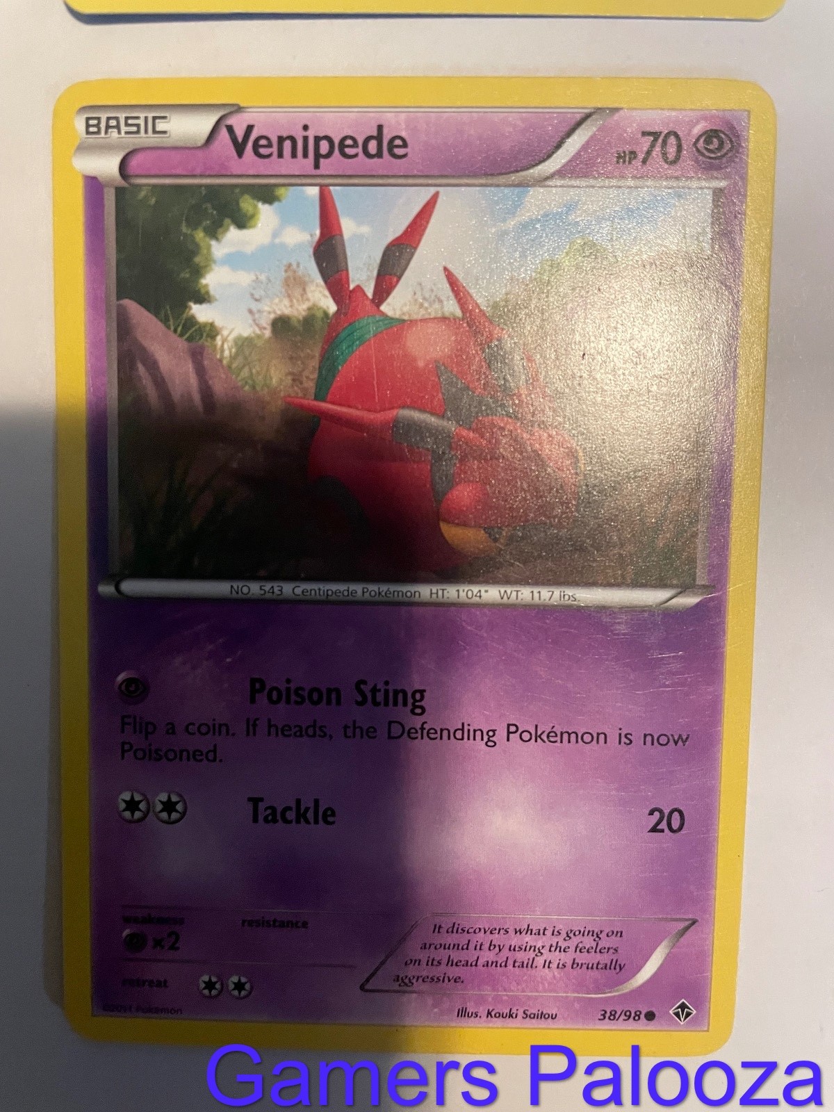 Venipede 38/98 Common Emerging Powers Pokemon Lightly Played