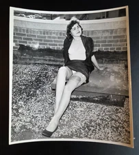 c1960s Vintage Pinup Upskirt Woman on Roof Cheesecake Original Photo | 5x6