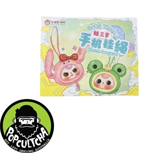 Baby Three - Phone Lanyard Blind Box Vinyl Plush Keychain (Single Unit) "New"