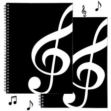 2 Pack Music Notebook Blank Sheets Songwriting Paper Manuscript Books Writing...